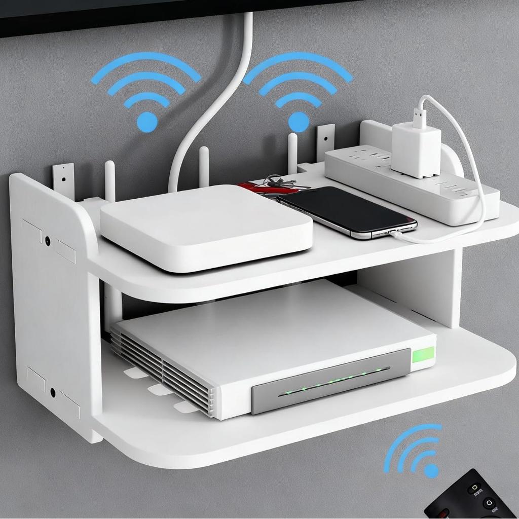 MDF DurávelPrateleira para Roteador  Suporte Invi