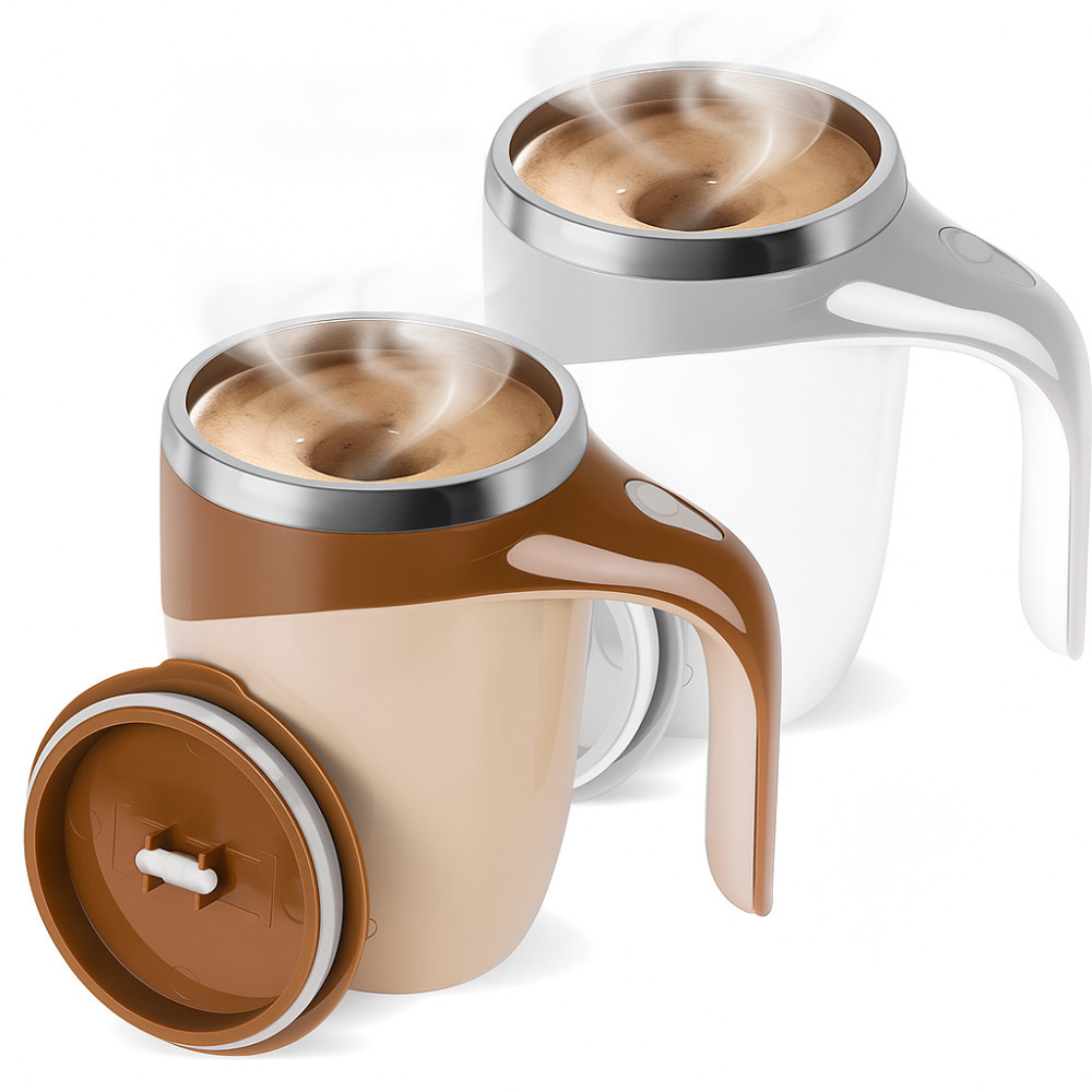 Caneca Térmica Copo Magnética Misturador De Bebi