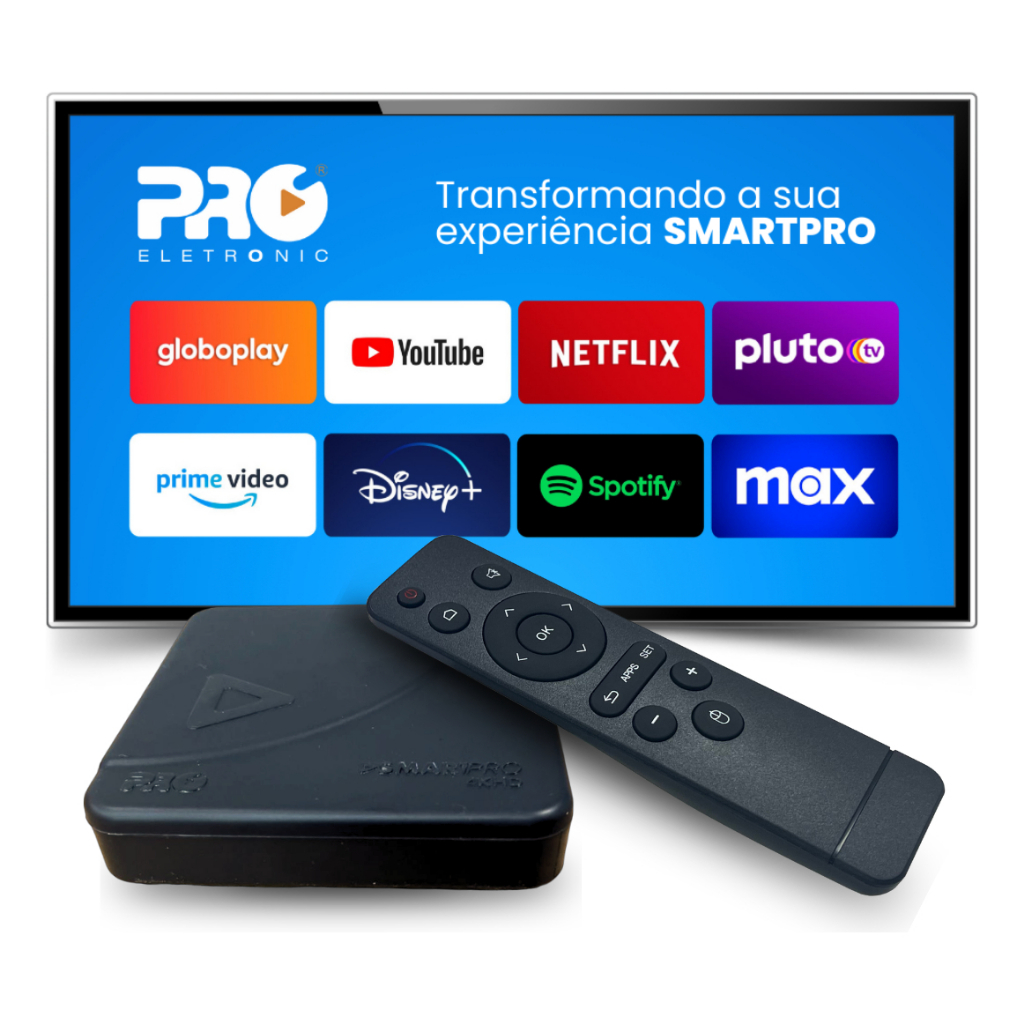SmartPRO 4K HD Streaming player Transforma sua TV 
