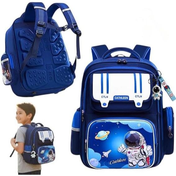 Mochila Escolar Infantil Astronauta, Ortopédica, 