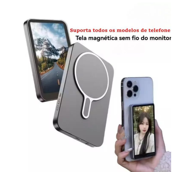 Tela Magnética Monitor Para Celular Sem Fio Smart