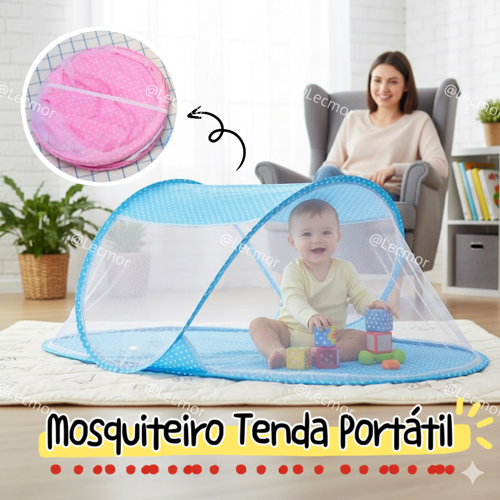 Mosquiteiro Berço Portátil Tenda para Bebê Dobr