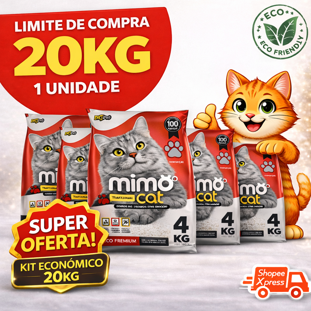 Kit Areia Sanitária Mimo Cat 20KG (5x4kg) | Super
