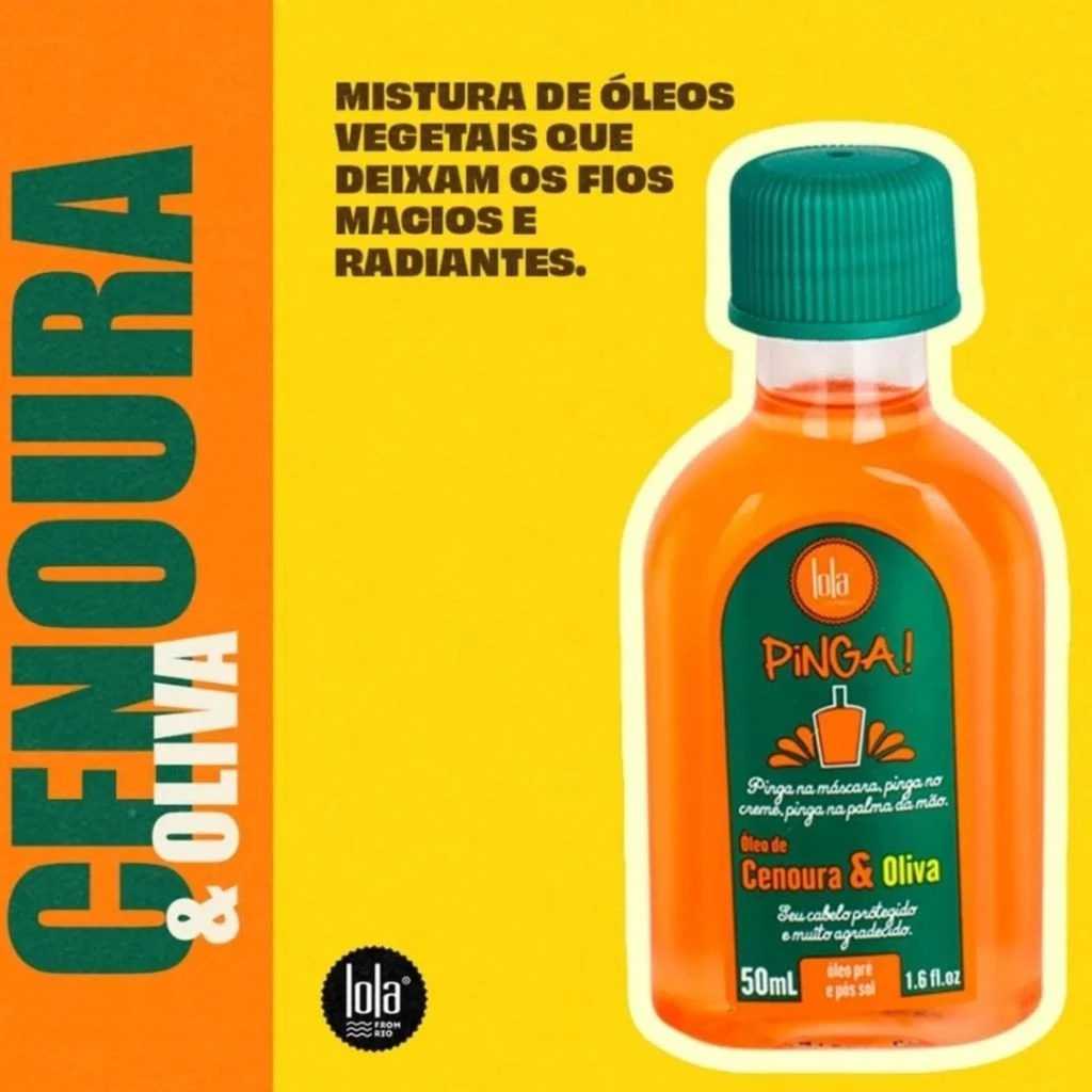 Óleo Multifuncional Pinga Cenoura E Oliva Pré e