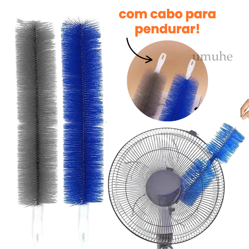Kit 2 Escova De Ventilador Flexível Microfibra Re
