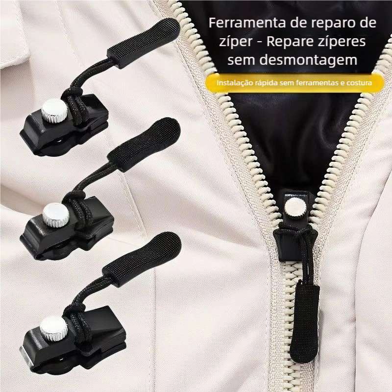 3/10pcs Zipper Reparo Instantâneo Destacável Rep