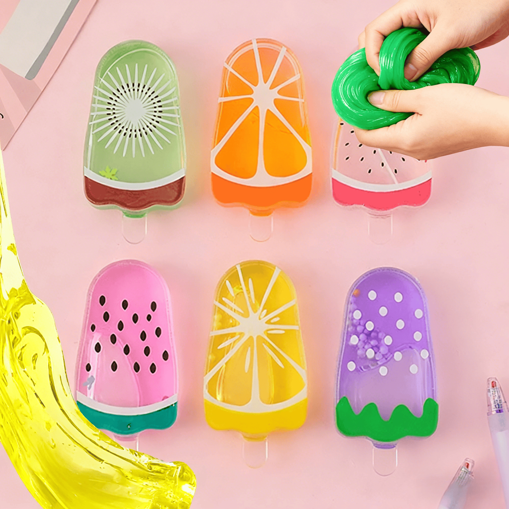 Slime Geleca Macia e Cheirosa Temas Picolé Fruta 