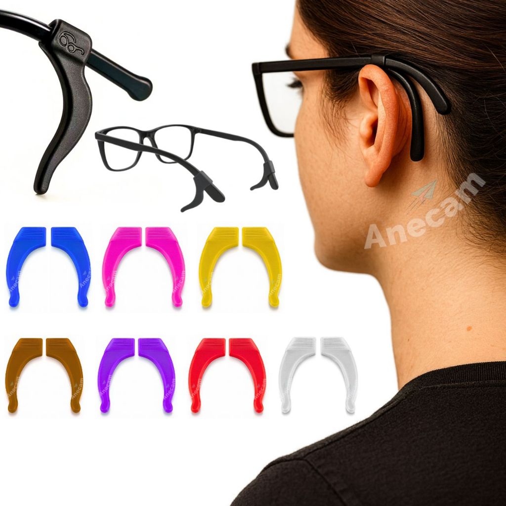 Kit 2 a 10 Par Prendedor De Óculos Gancho Silicon