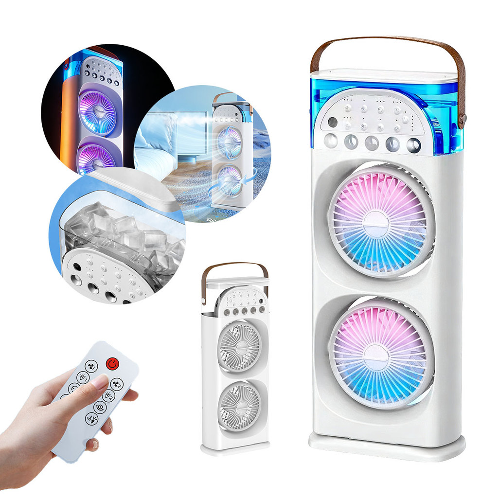 Ventilador Umidificador Duplo Torre 3 Velocidades 