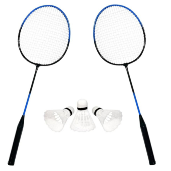 Kit Badminton Esporte 2 Raquetes + 3 Petecas + Bag