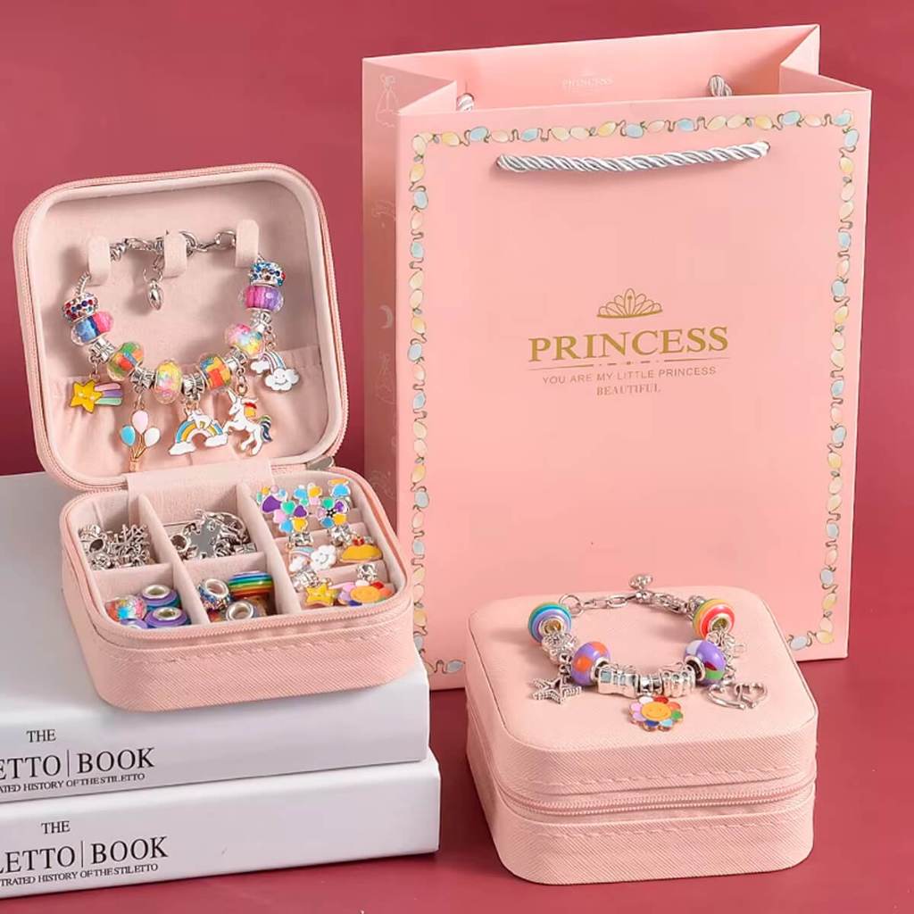 Kit Bijuterias Infantil Miçangas e Berloques 66 P