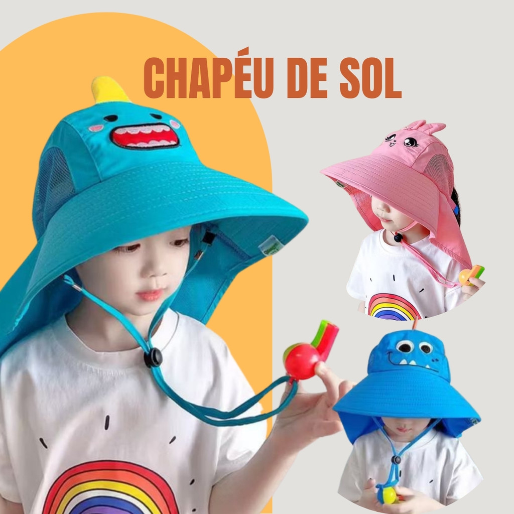 Chapéu Infantil Protetor Sol Para Bebê Criança 