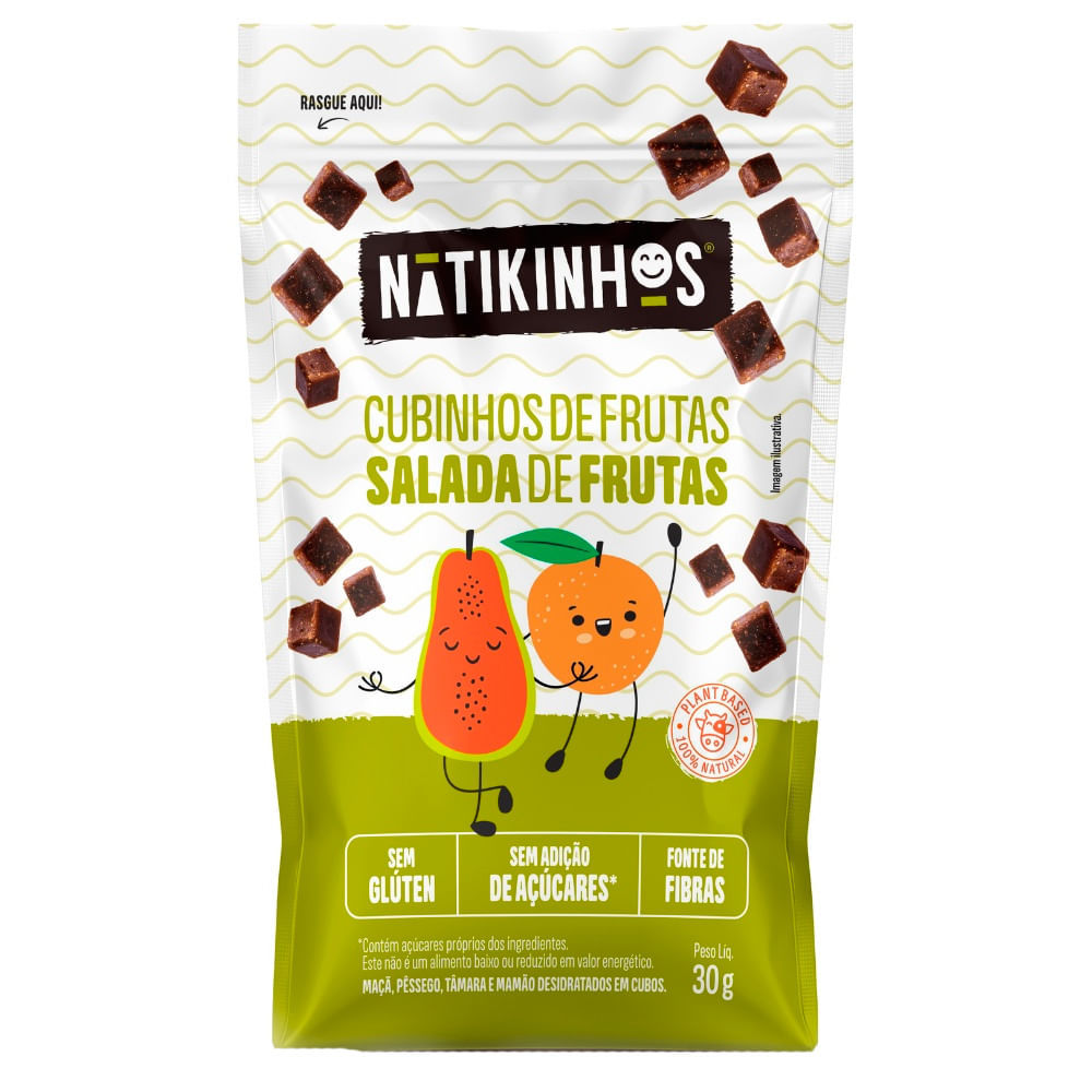 Cubinhos de Frutas Natikinhos Sabor Salada de Frut