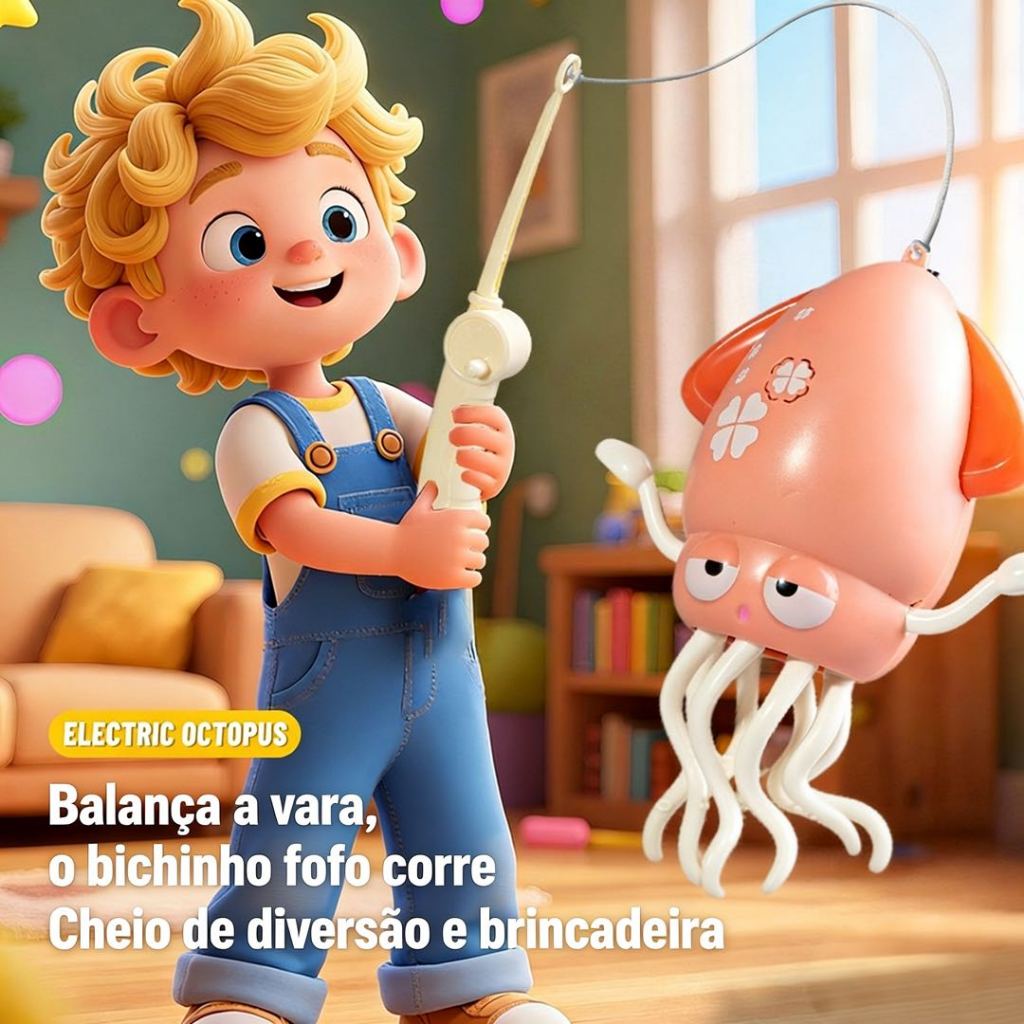 Polvo Dançante Elétrico para Crianças (Sucesso 