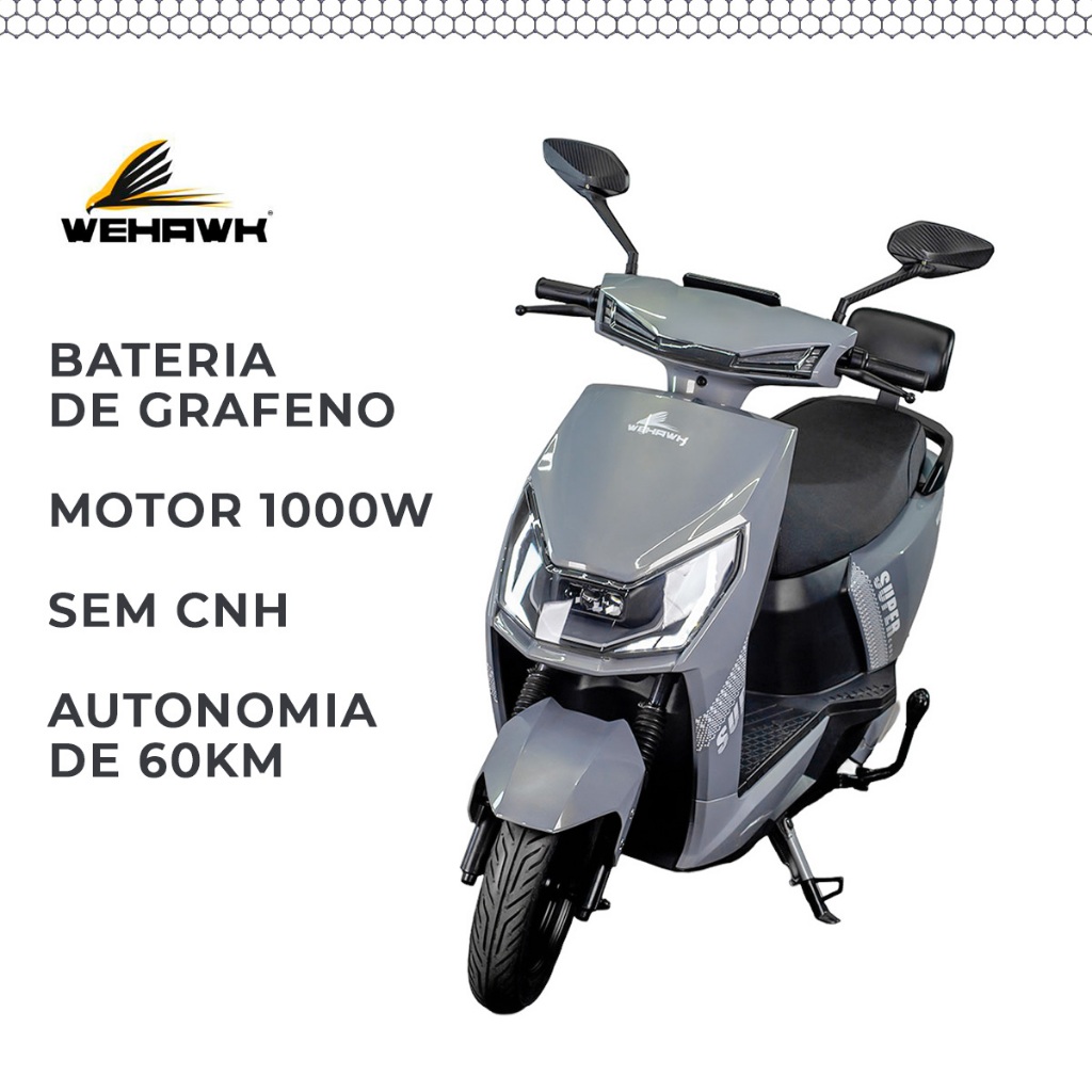 Scooter Moto Elétrica Super WX-05 Wehawk 1000W 60