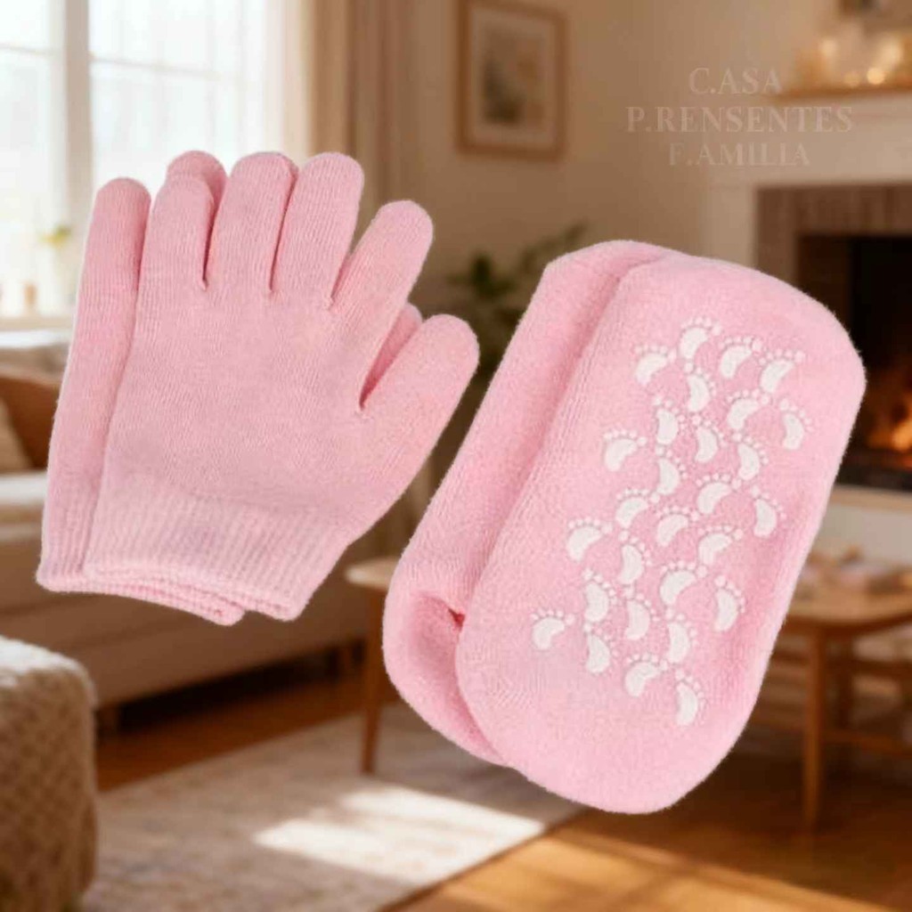 Meias e Luvas de Hidratação para Mãos e Pés  R