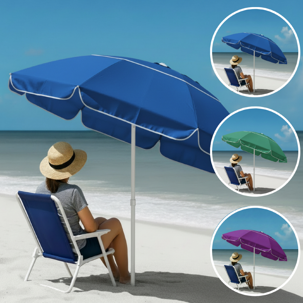 Guarda Sol Gigante 2,40m Articulado Praia Piscina 