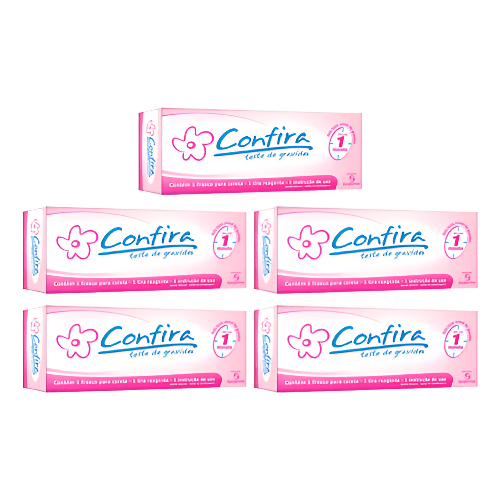 Teste De Gravidez Kit com 5 Confira em tira Sanfar