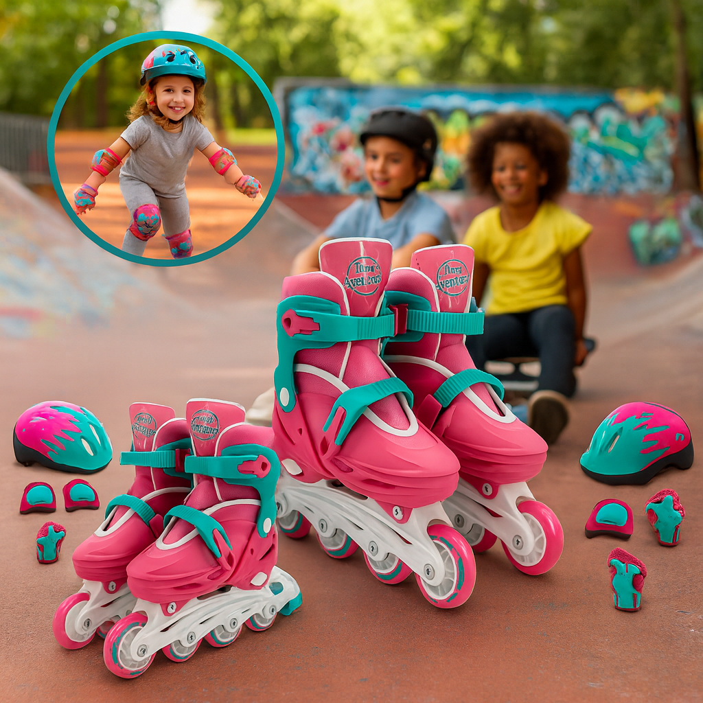 Patins Infantil 4 Rodas Inline Ajustável 30 Ao 33