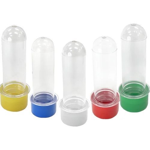 Kit 50 Tubetes 8,5cm com Tampa Colorida 12 Opçõe