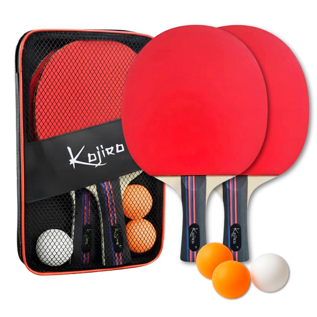 Kit Ping Pong 2 Raquetes 3 Bolas + Bolsa Tênis de