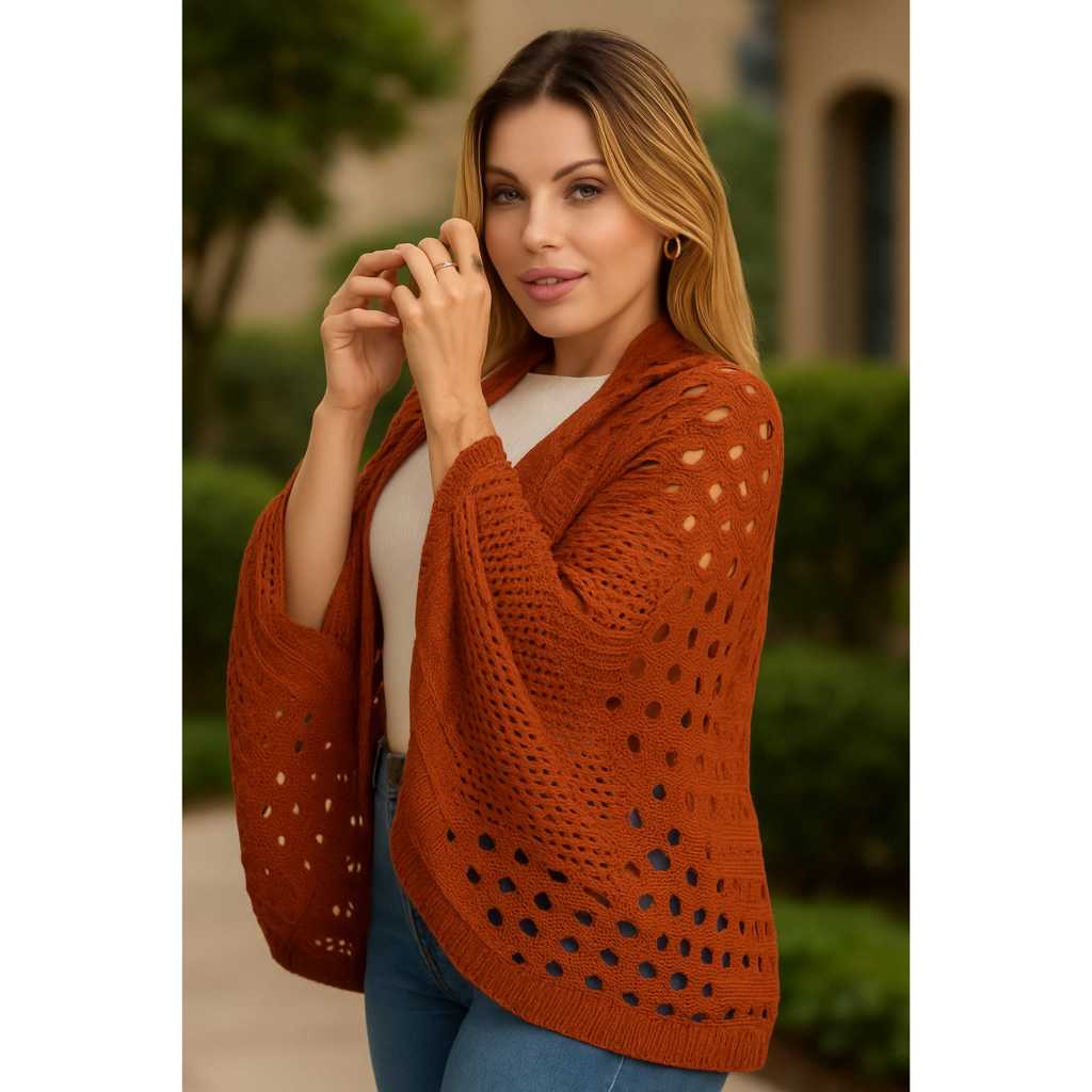 Colete Casaco Kimono Capa Blusa Inverno Delicado I