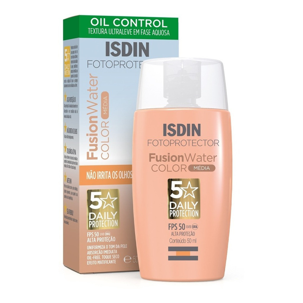 Isdin Protetor Facial Fusion Water Cor Média Fps 