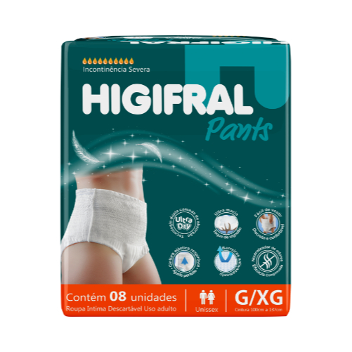 Fralda Geriátrica Pôs Parto 8 un Higifral Roupa 