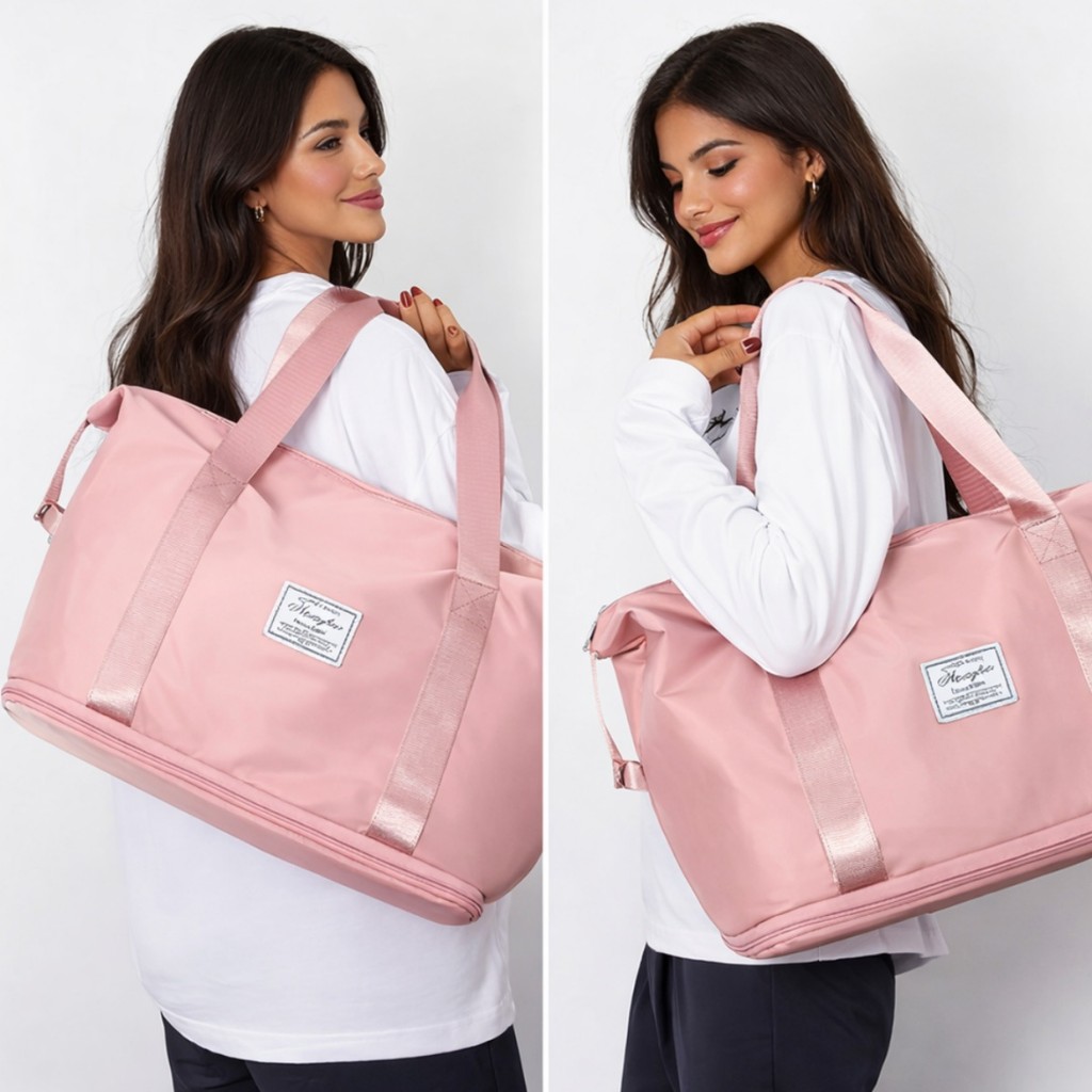Bolsa Fitness Feminina de Grande Capacidade Oxford