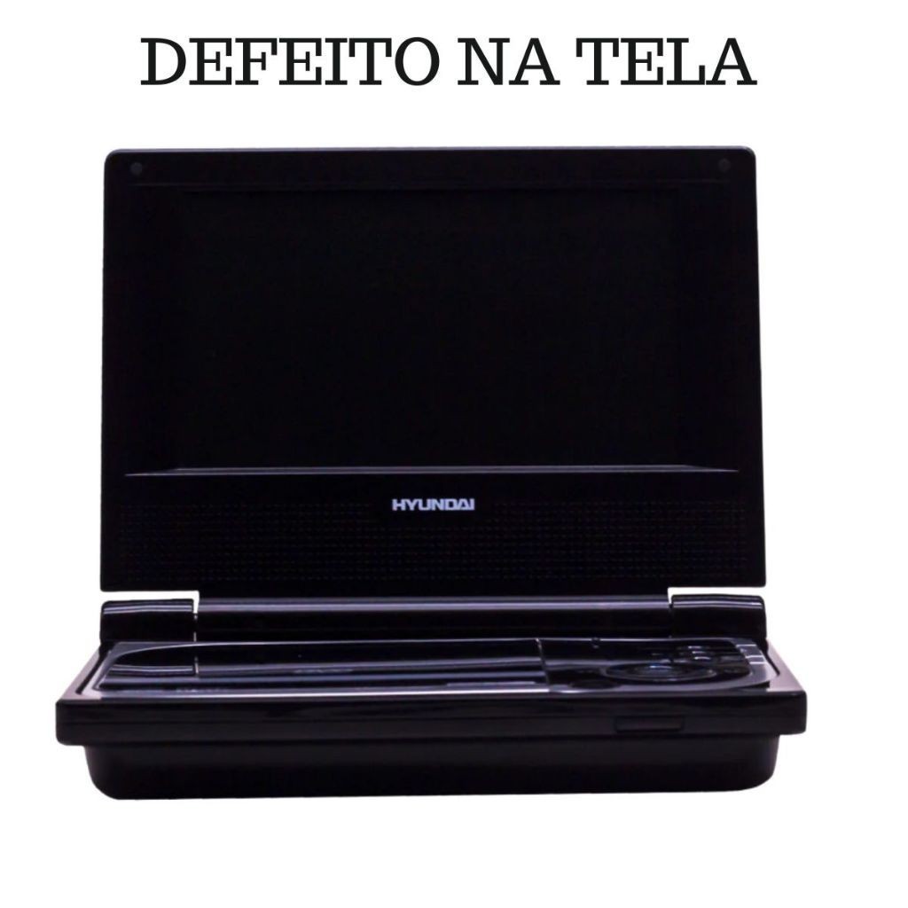 (DEFEITO NA TELA) DVD PLAYER PORTÁTIL reprodutor 