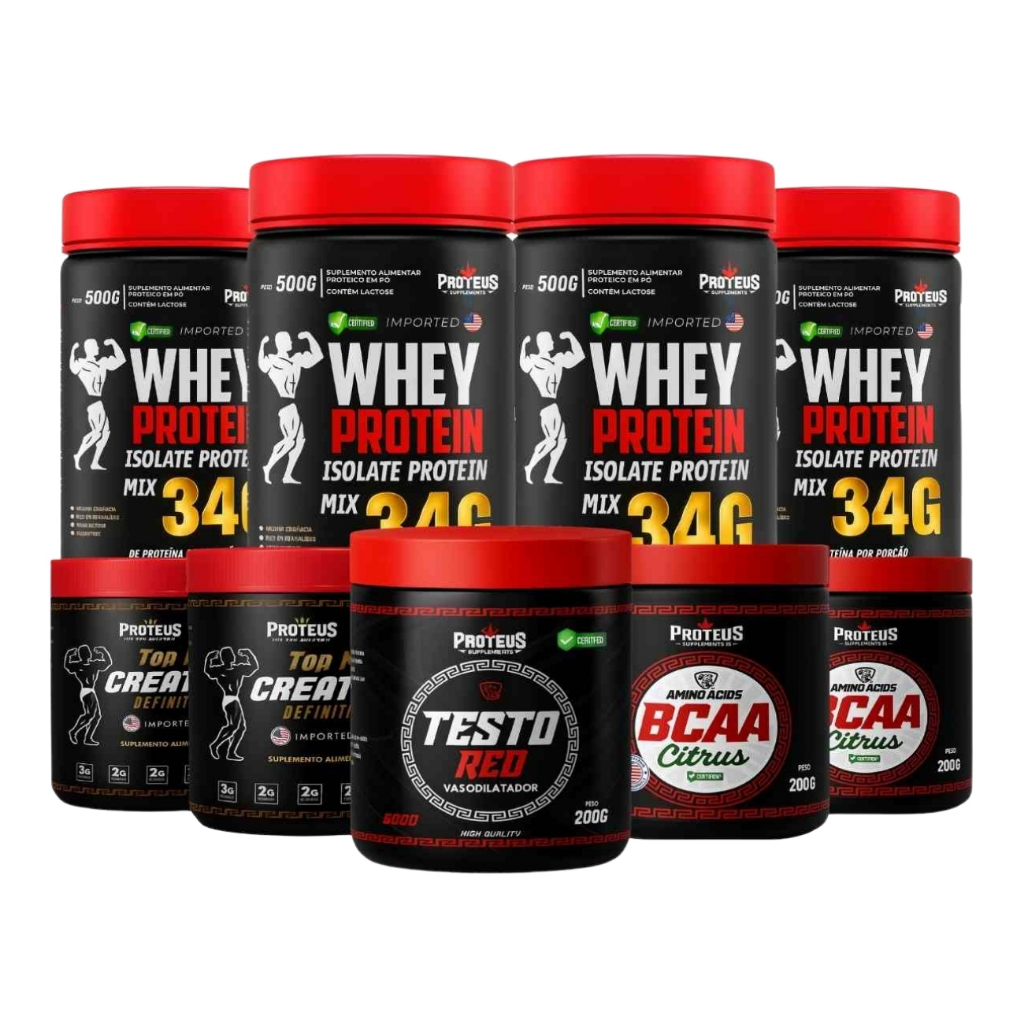 Whey Iso 2kg + Creatina Monohidratada + Bcaa Amino