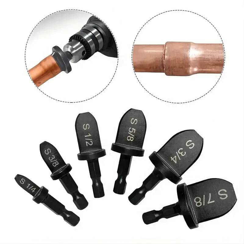 6 Pçs Ar Condicionado Tubo De Cobre Reamer 5 Em 1