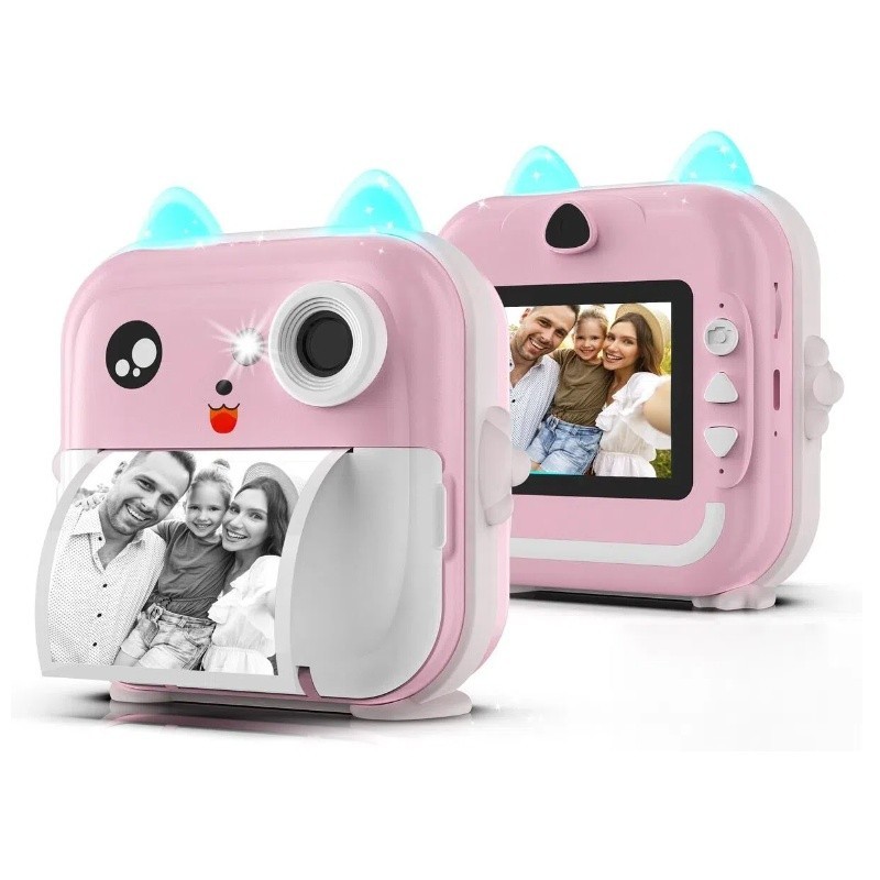 Câmera Infantil com Impressão de Fotos,Mini Came