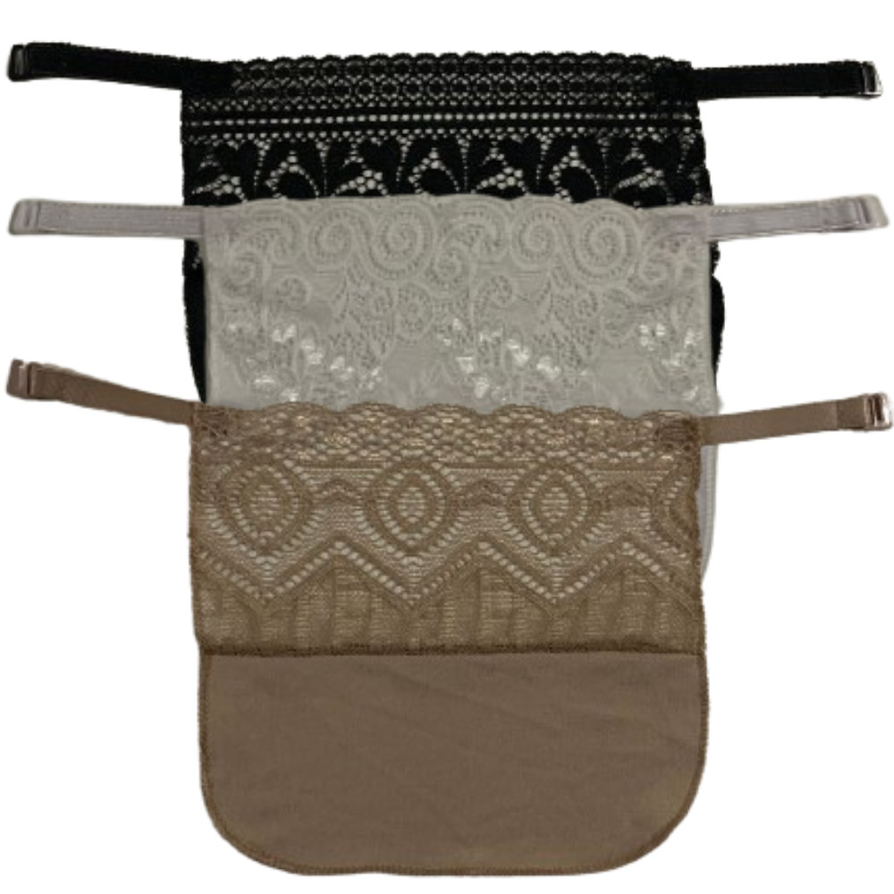 Kit 3 Tapa Decote Para Roupas E Sutiãs Cobre Colo