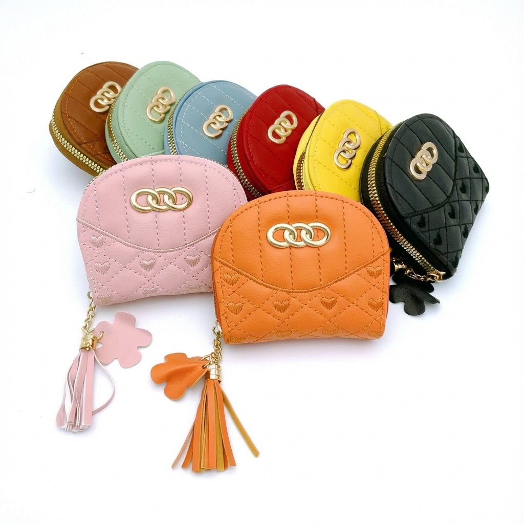 Mini Carteira Feminina Pequena Porta Moedas Couro