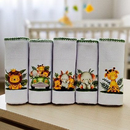 Fralda de  Bebe Tecido Duplo / 100% algodão / Kit