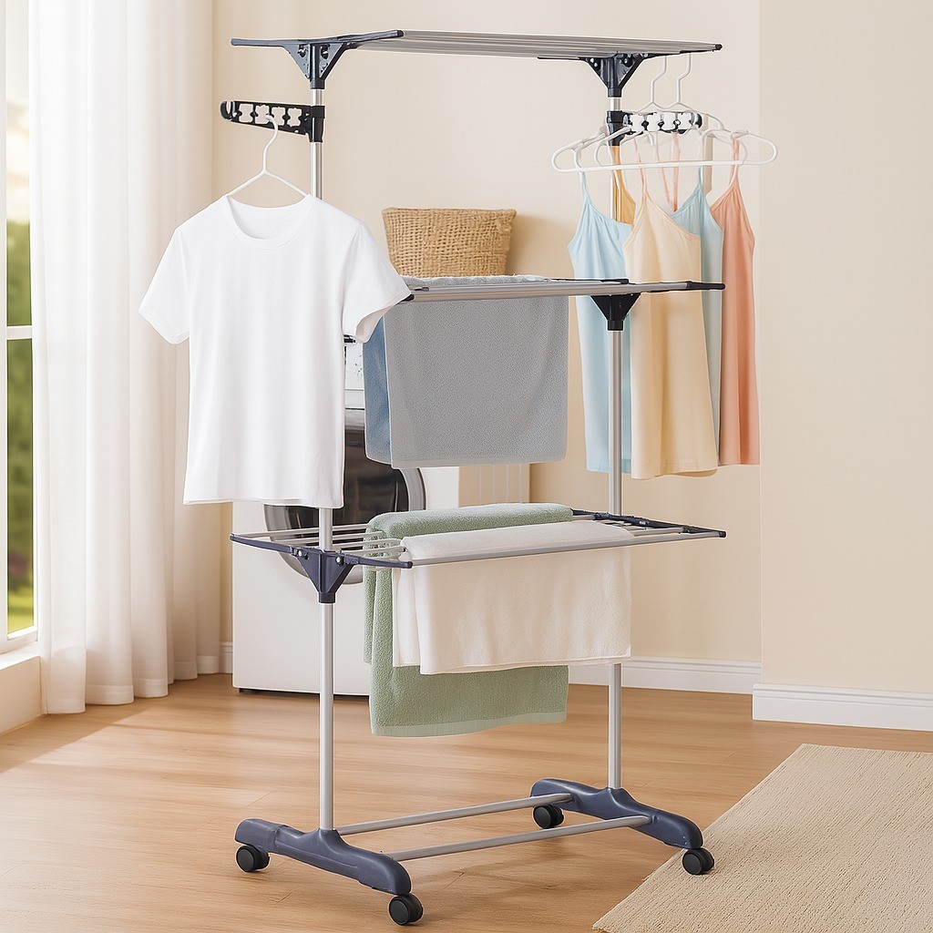 Varal de Chão Grande com Abas Apartamento Roupa V