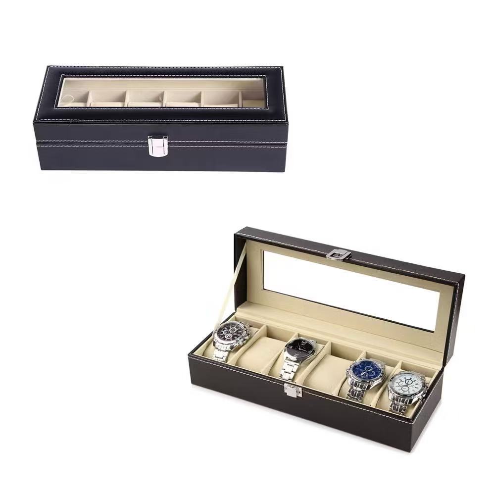PU Leather Watch Storage Box, Assista Acessórios,