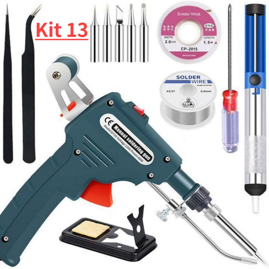 Kit 13 Ferro De Solda Soldar Soldador 60w-110V/220
