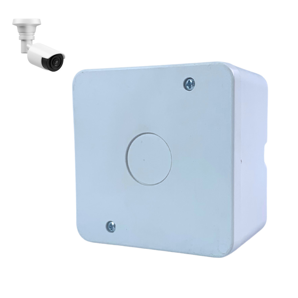 Kit 4 Caixas Sobrepor Camera CFTV Plástica Organi