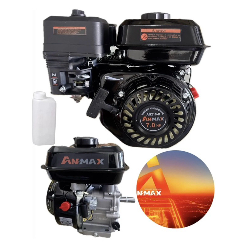 Motor Estacionário Gasolina 7hp Anmax 210cc + Ene