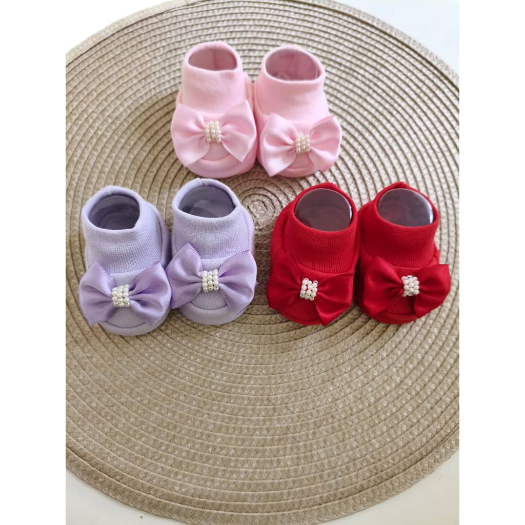 kit c/3 sapatinho de bebê recém nascido maternid