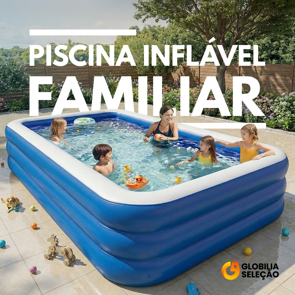 Piscina Inflável Retangular Infantil 3 Anéis 2.6