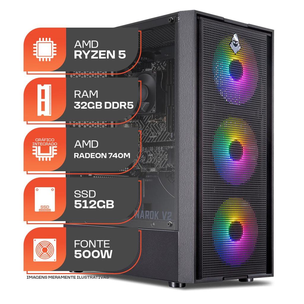 PC Gamer Forge, AMD Ryzen 5 8500G, 32GB DDR5, SSD 