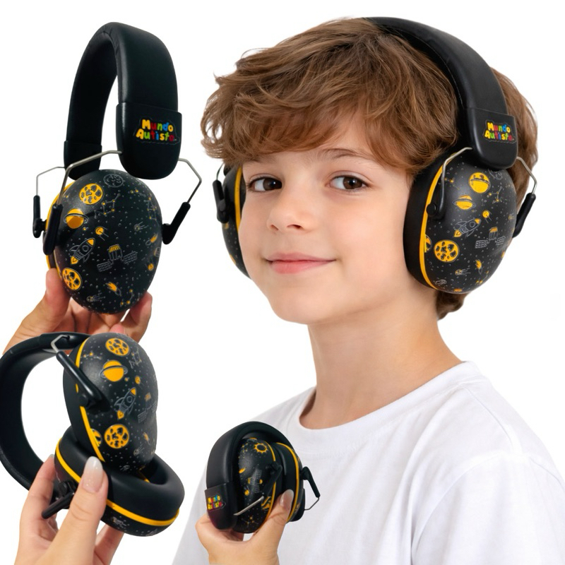 Abafador BLACK TEA 32DB Autismo Fone Protetor  de 