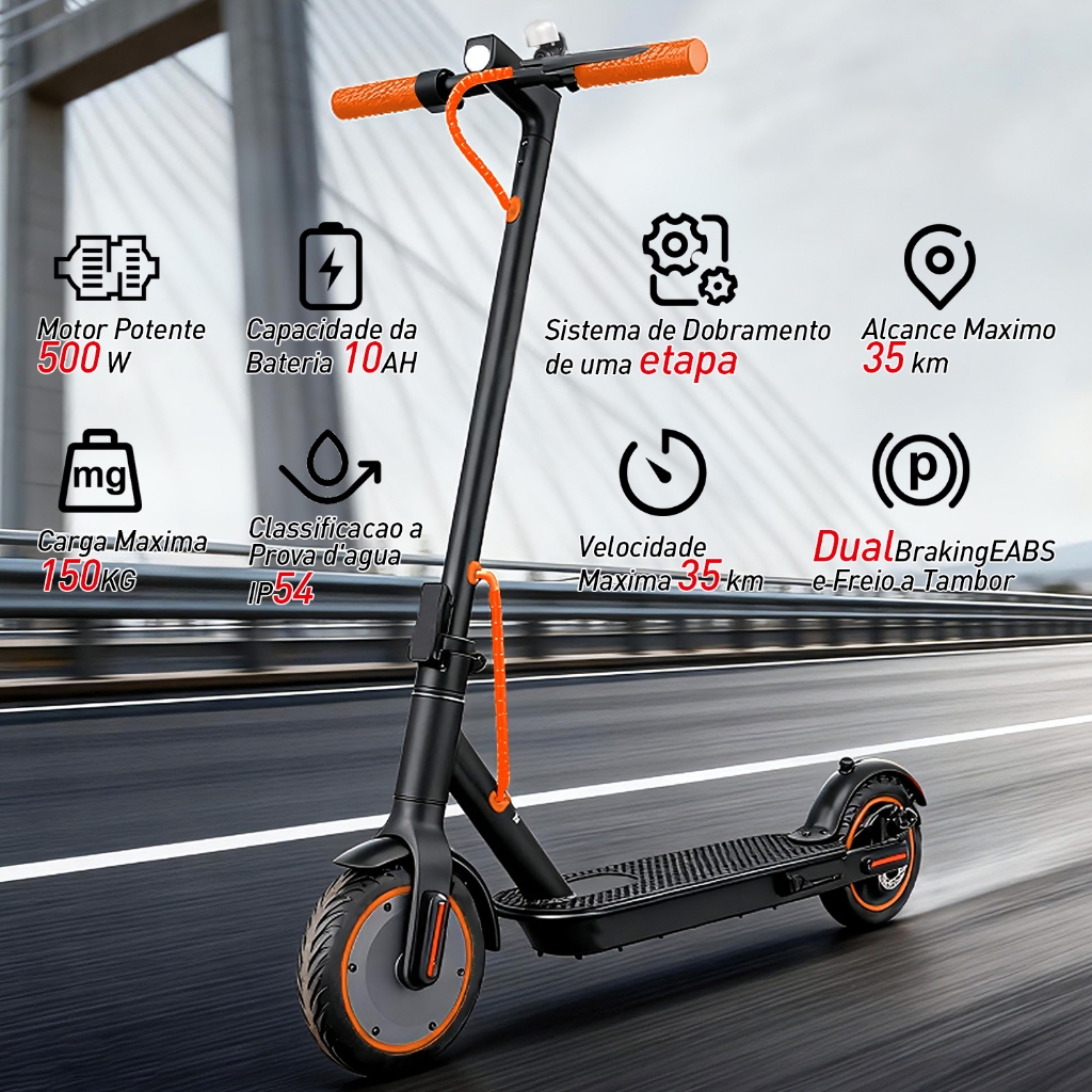 Patinete Eletrico 500w Dobrável Bluetooth Autonom