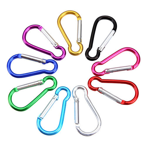 Kit Chaveiro Mosquetão Colorido Com Trava Multius