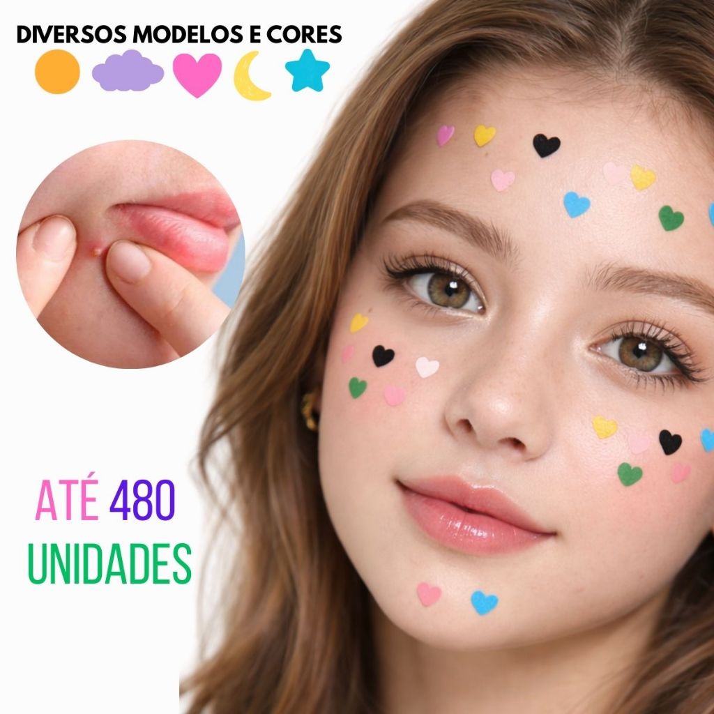 Adesivo Seca Espinha, Anti acne, Proteção Dia/No