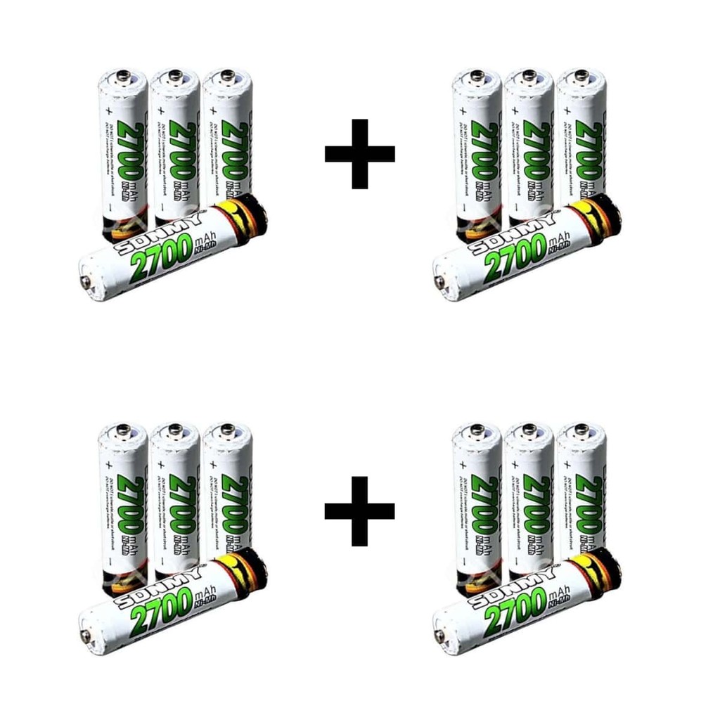 Pilhas Recarregáveis AA uo AAA 16 Unidades  Uso I