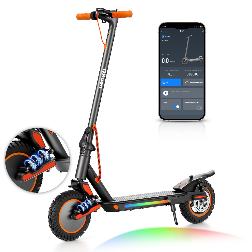 Patinete Elétrico 500W 45km/h com Seta – 25